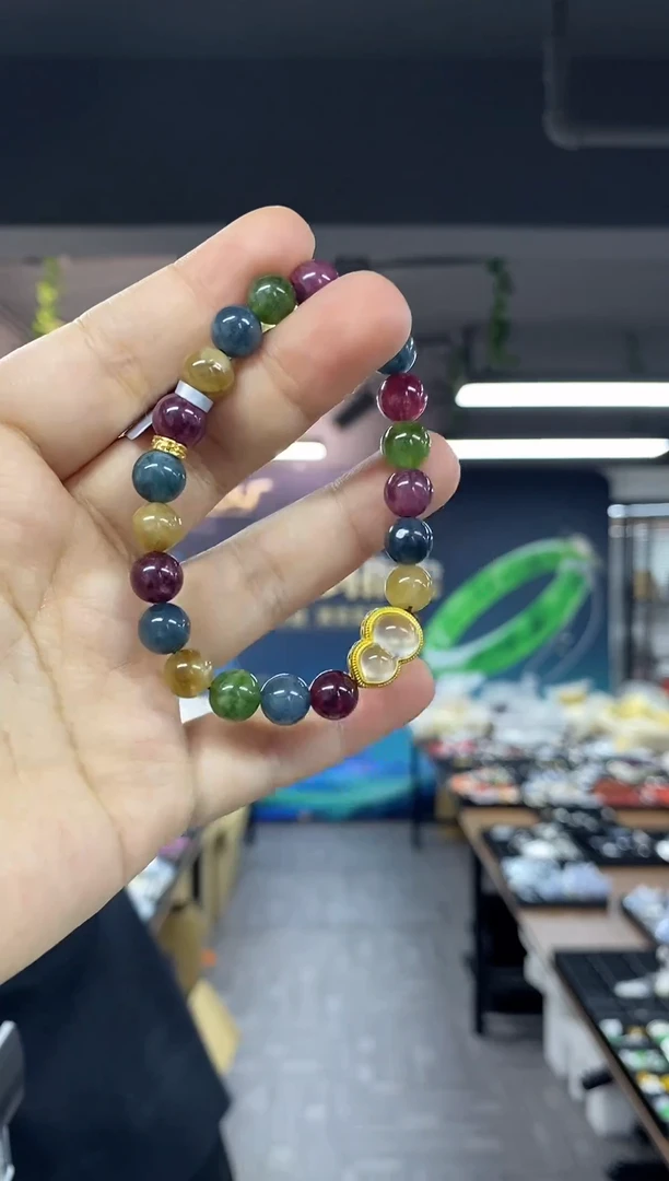 未镶嵌手串碧玺多样性发其一颜色微差
