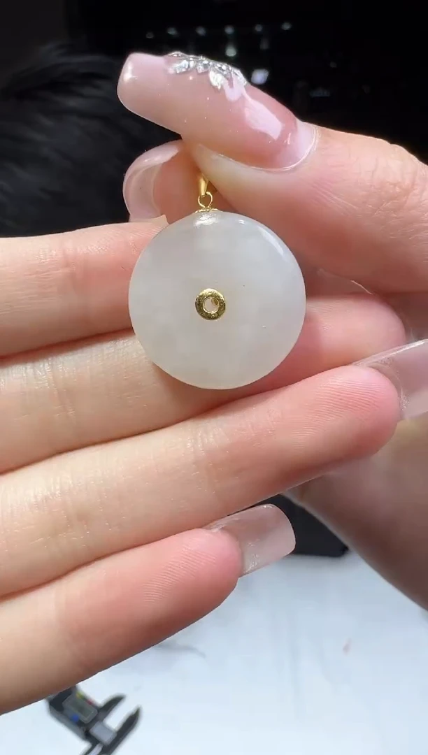 【闪购商品】和田玉颈饰18K金镶嵌多样性发一件 013