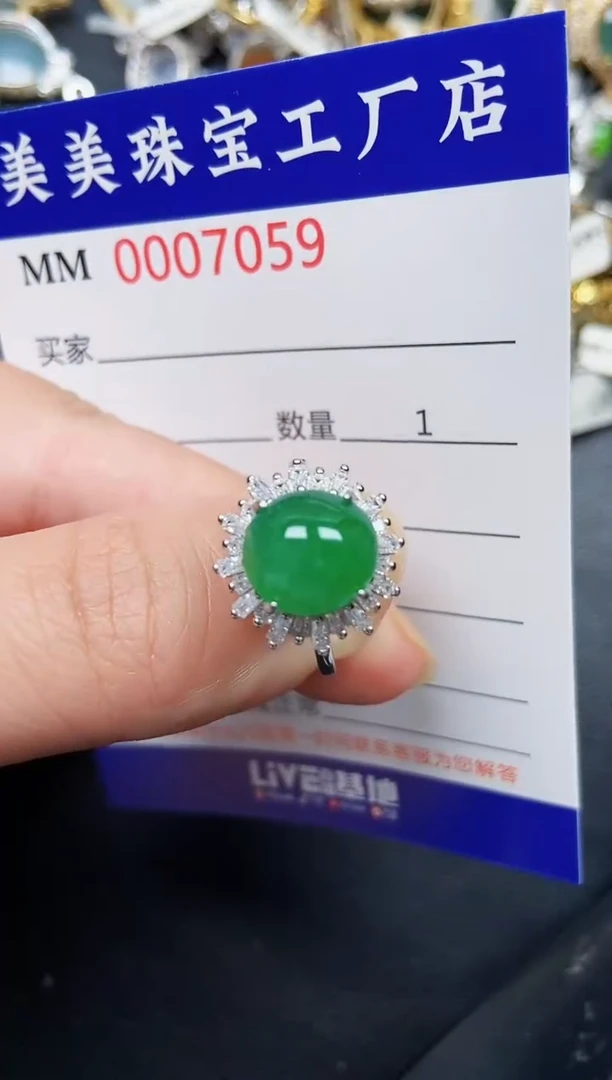 翡翠银S925镶嵌颈饰7059
