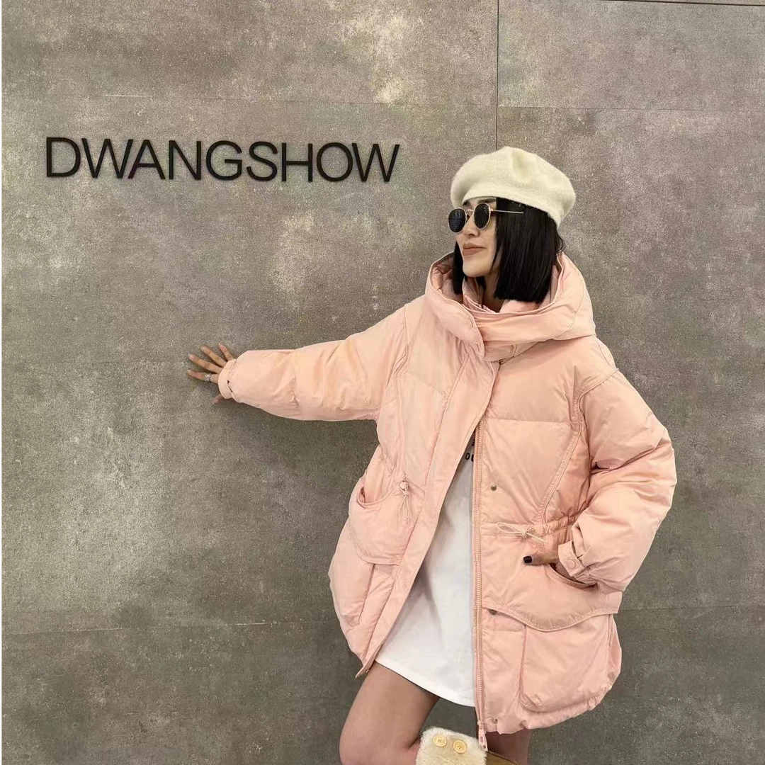 冬季新款白鸭绒羽绒服短款小个子加厚保暖百搭连帽23099