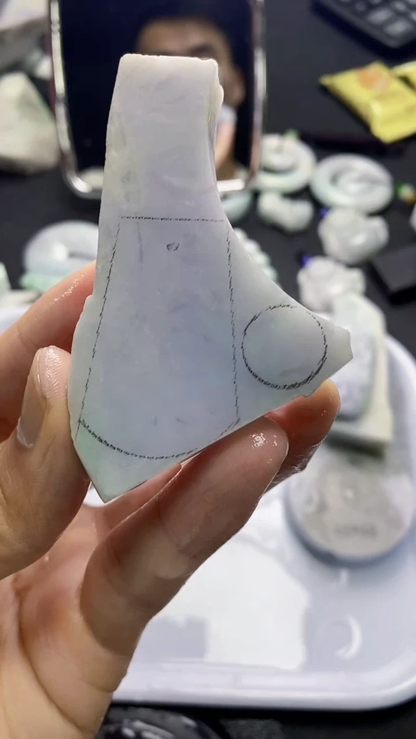 裸石翡翠啊*天然缅甸A货【海】018