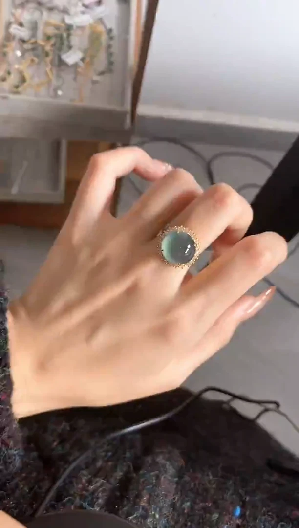 银S925镶嵌戒指翡翠51511