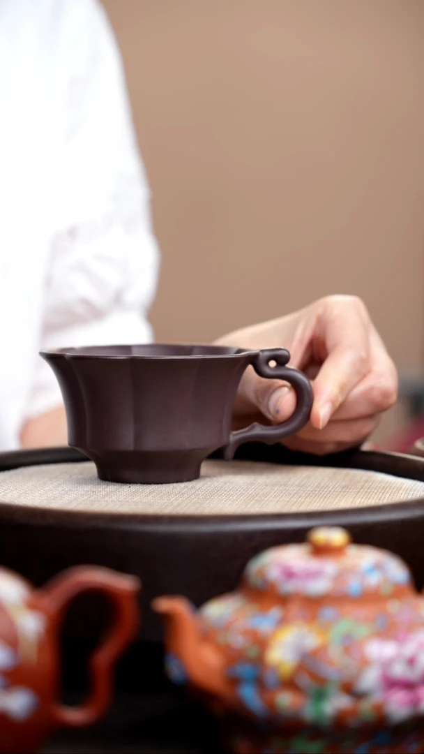茶壶紫砂紫泥矮咖啡杯