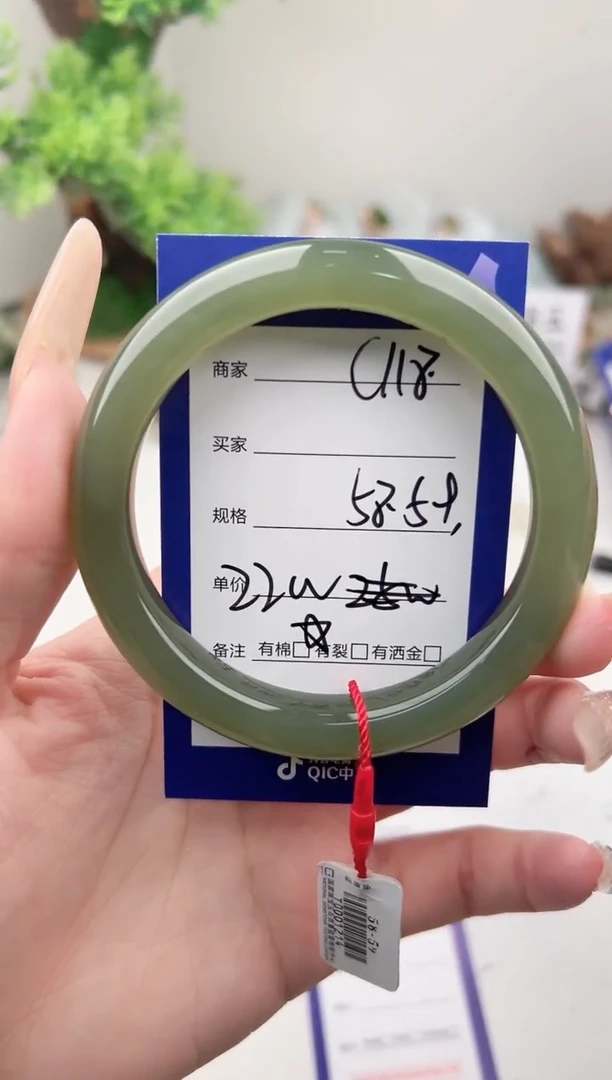 未镶嵌手镯和田玉微色差C118