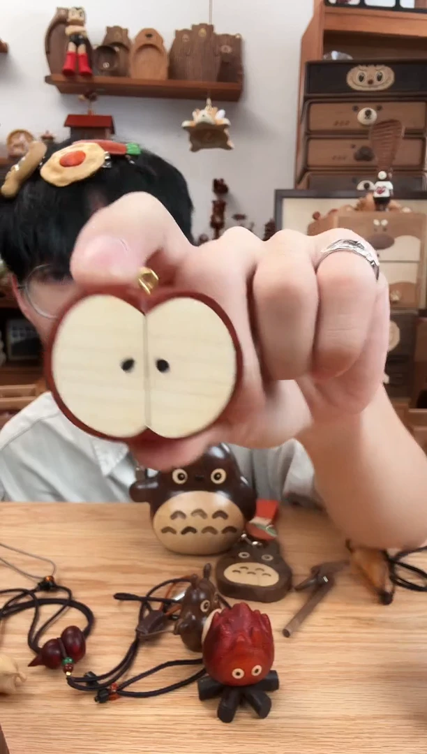 木半个苹果苹果挂件