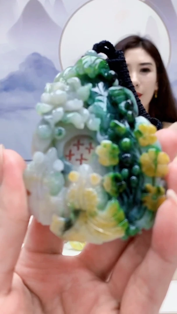 未镶嵌定制翡翠&****理4829MM-毛货挂件