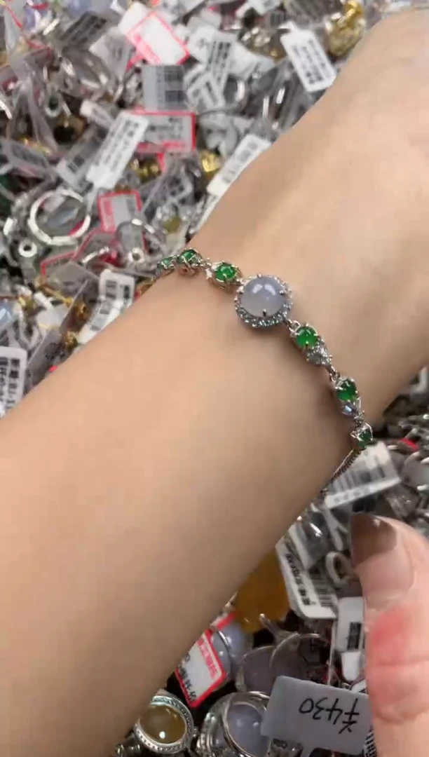 银S925镶嵌戒指翡翠888   10