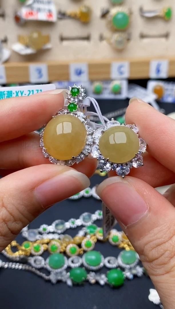 银S925镶嵌戒指翡翠7338