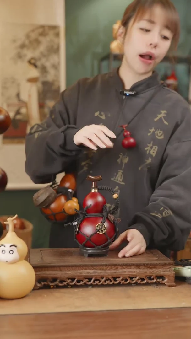 【闪购商品】103号精品天然大漆工艺防渗内胆酒葫芦~