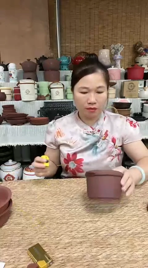 大瑕疵磕到紫砂炖盅不明火