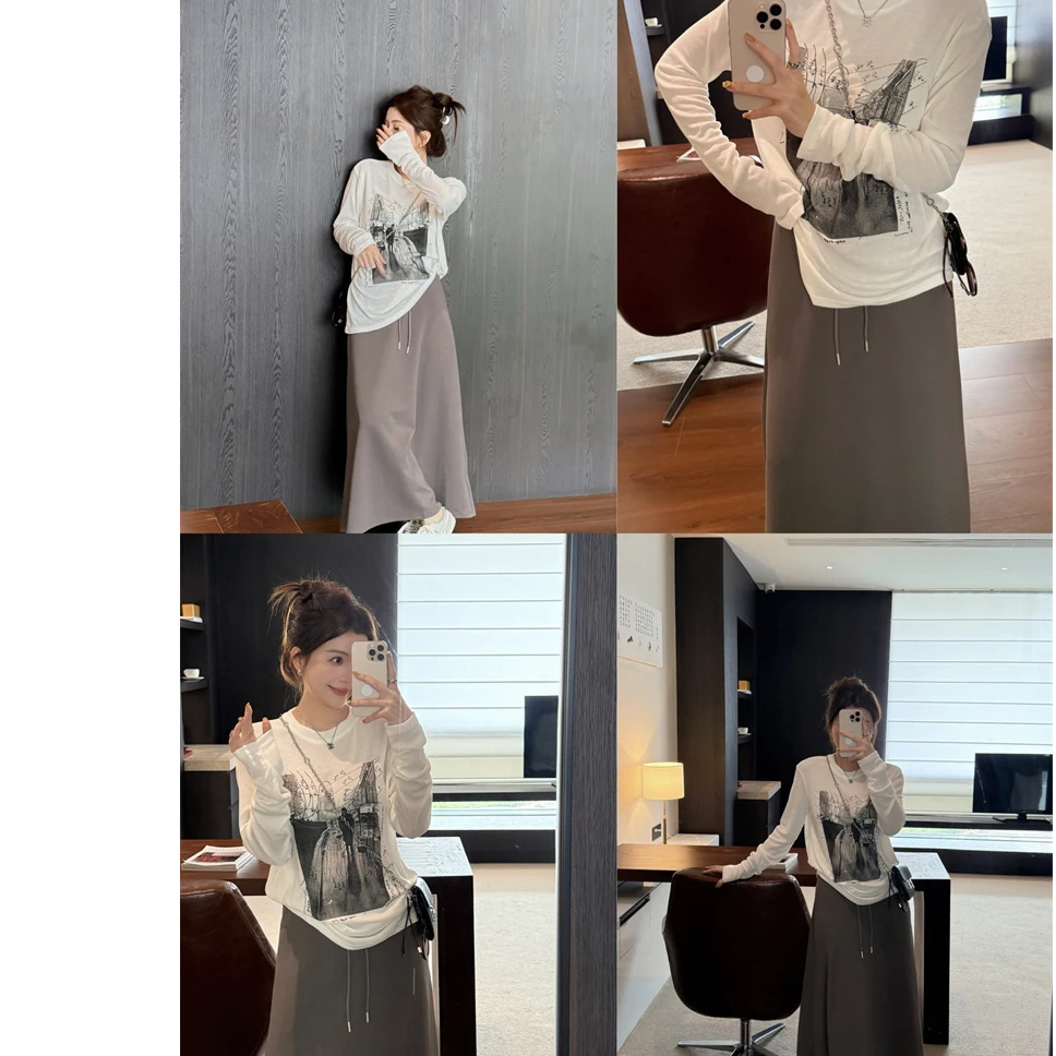 YPP!【胶片中古屋】轻薄防晒感 复古印花 春夏宽松百搭T恤