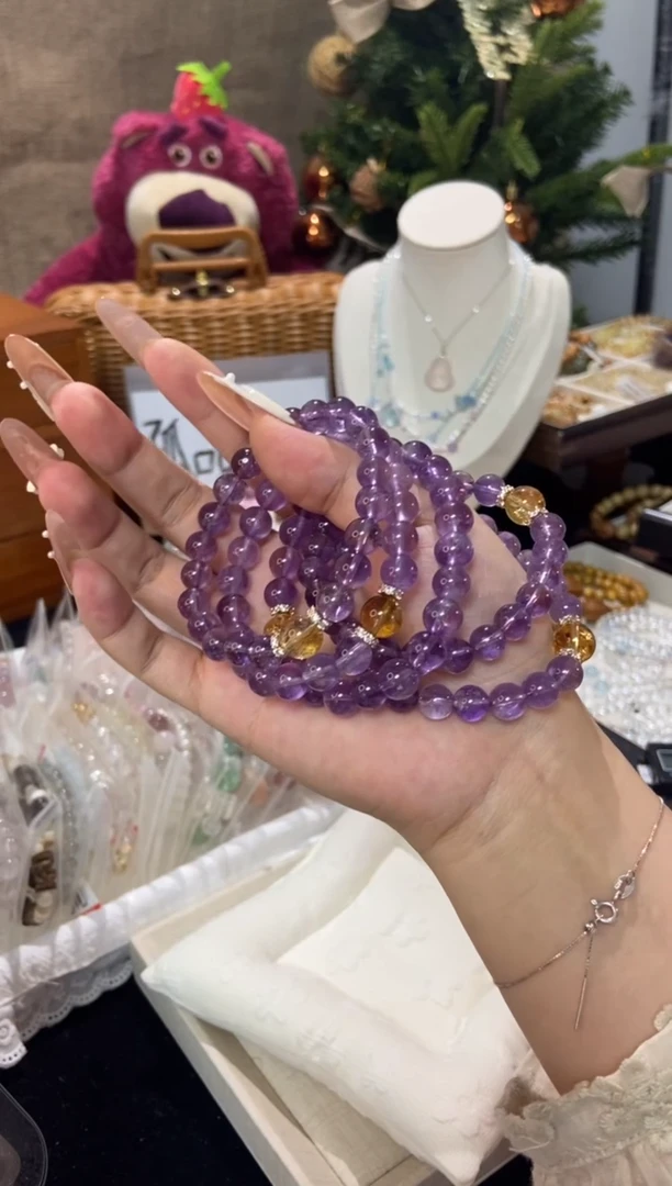 水晶手串未镶嵌孤品捡漏均匀瑕疵介意勿拍