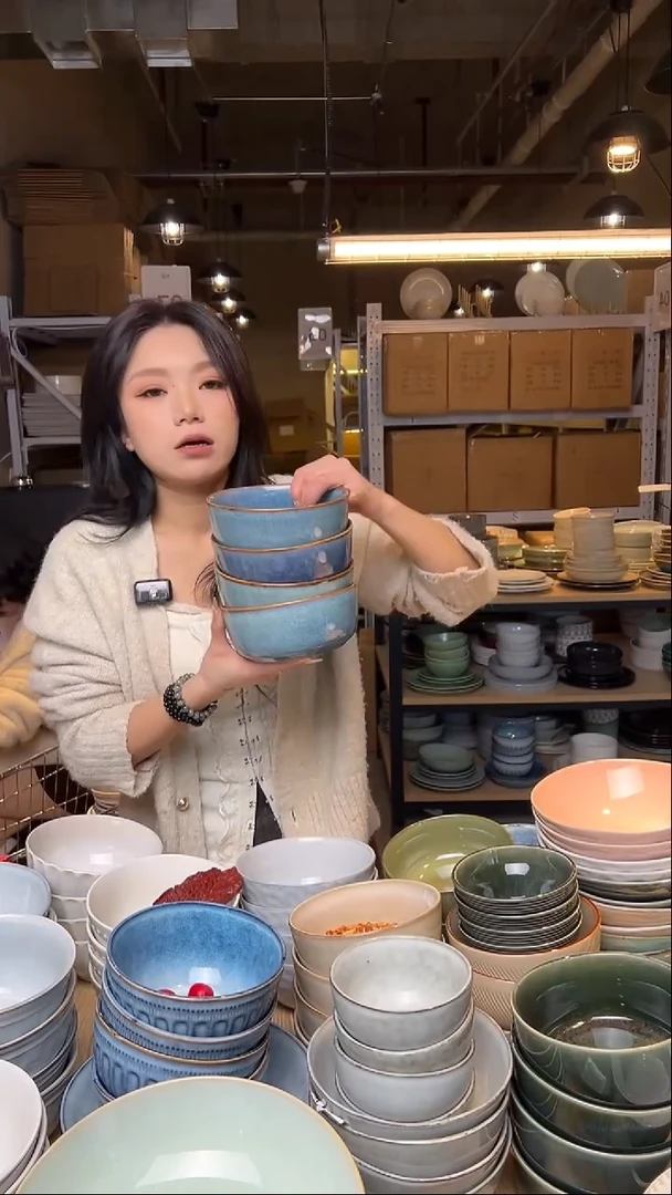 瓷66外贸尾货窑变釉下彩默外微瑕