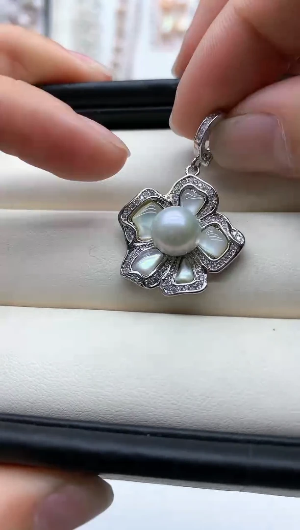 【闪购商品】淡水珍珠吊坠(不含链)合金1