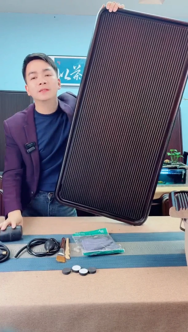 100*50*5千川大板黑胡桃色款式茶盘