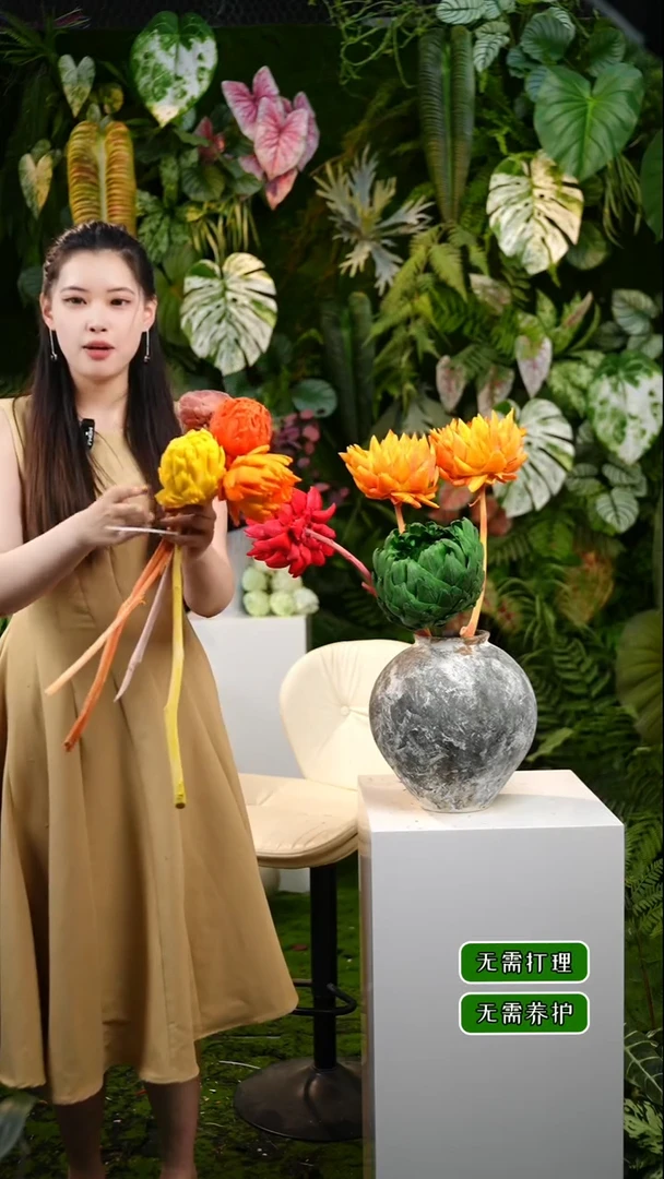 永生花洋蓟小头2爱马仕橙1柠檬黄1热可可14