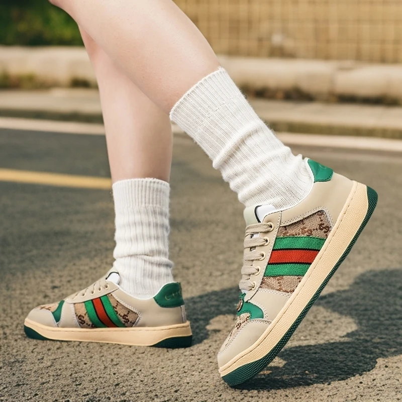 小脏鞋男士低帮软底百搭脏脏鞋夏季透气时尚拼色潮流复古小众男鞋