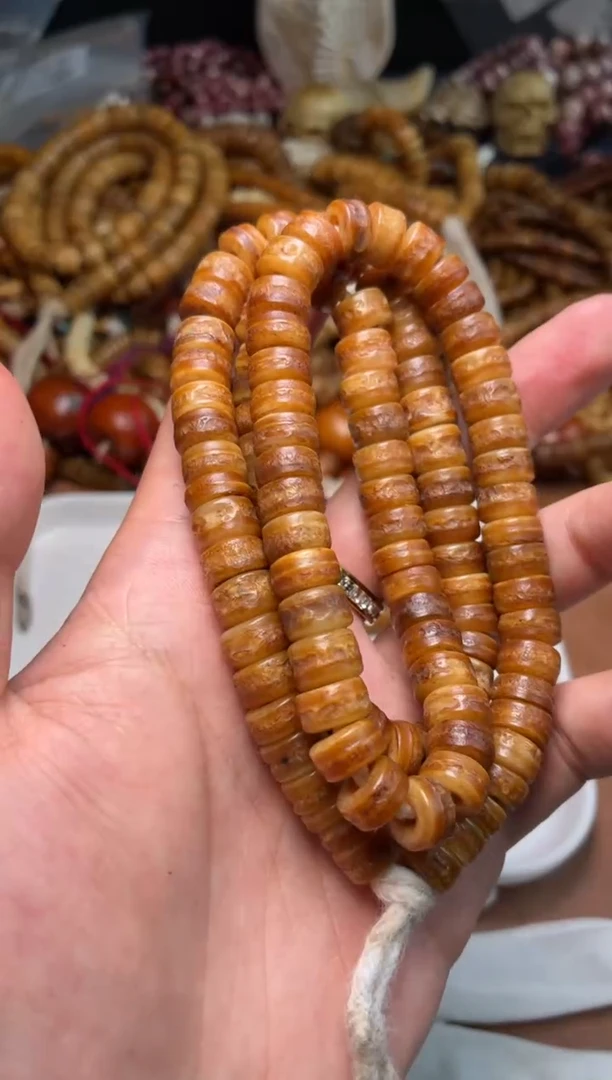 牛骨手串/手链杂件211 超糯原色嘎嘎 有棕裂