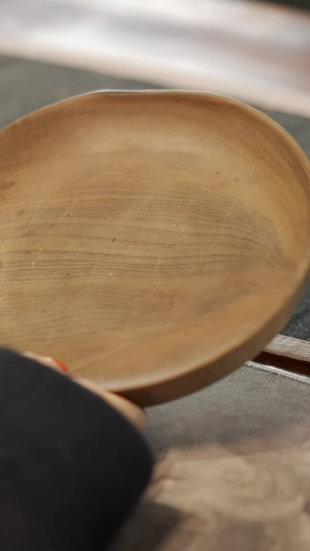 【闪购商品】金丝楠木雕458原木款点心盘