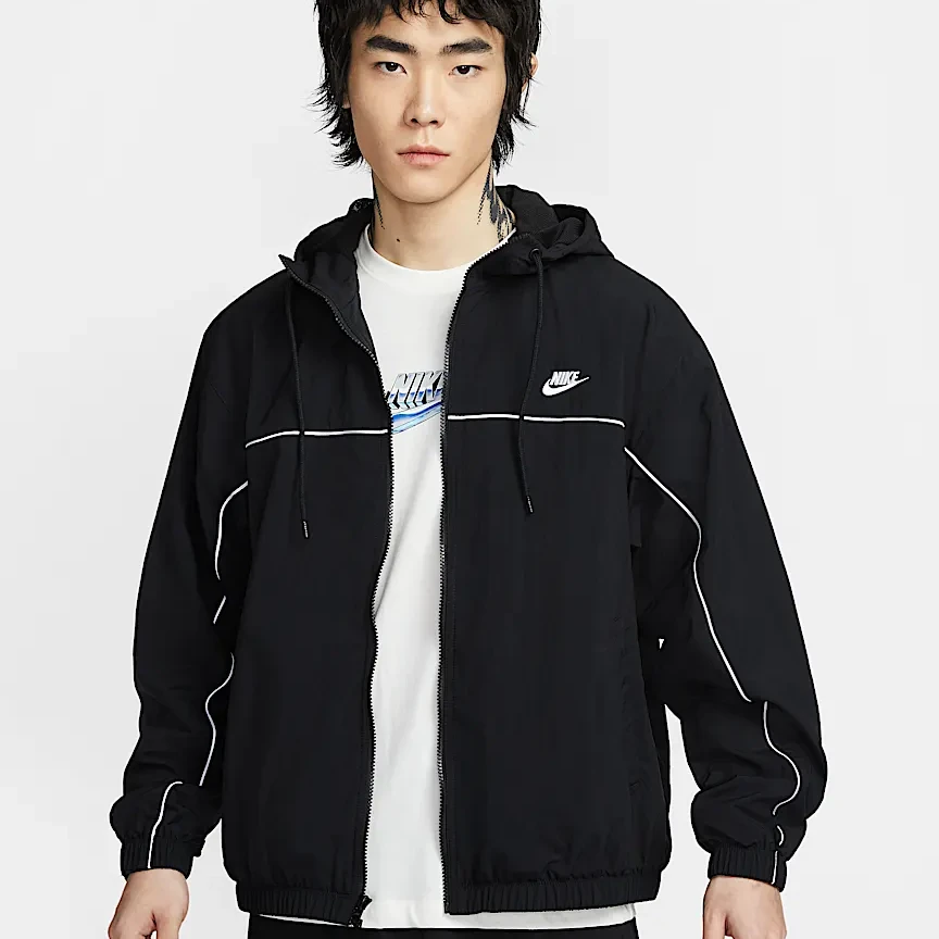 耐克/NIKE【NK】男子25春新款宽松运动休闲背标连帽夹克 HJ2013010