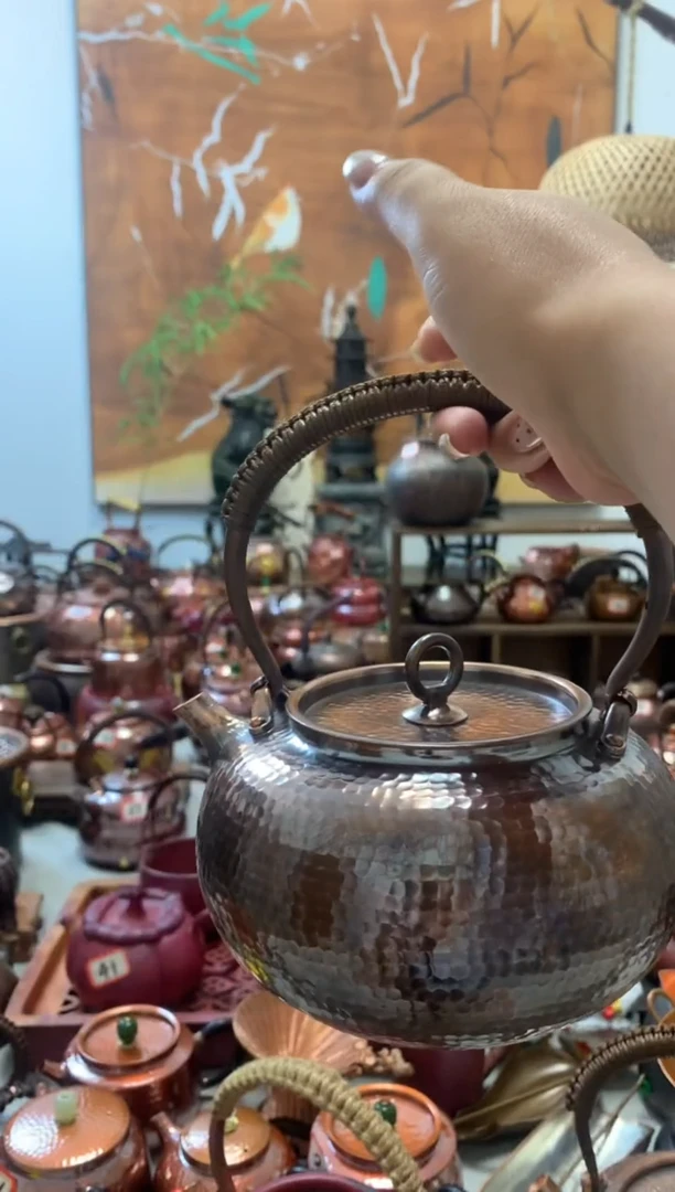 紫铜经典做旧北村提梁壶