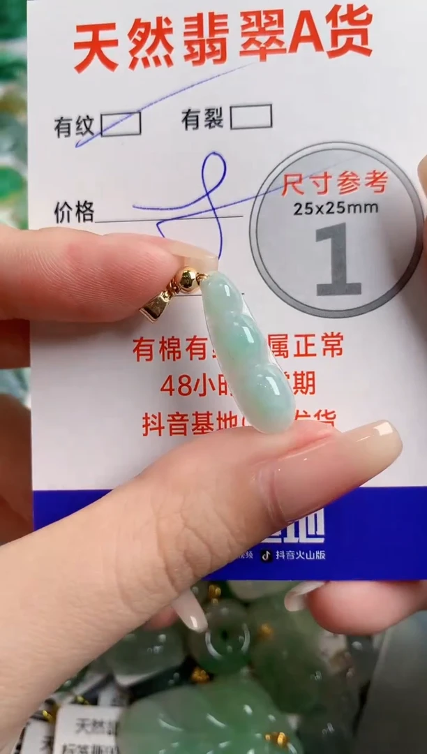 翡翠18K金镶嵌颈饰23000309