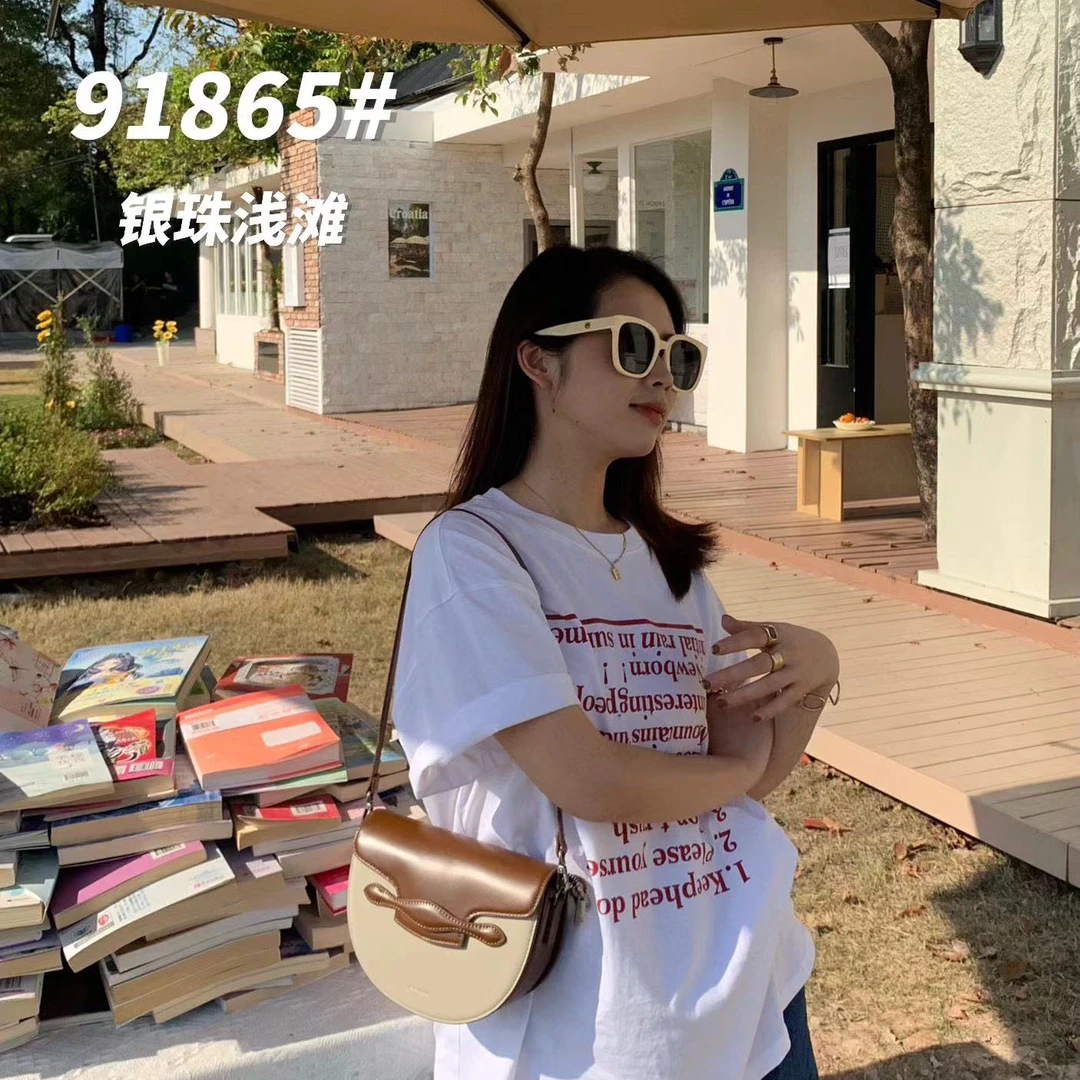 【南沙瑞熙】SK-91865-浅滩银珠RAIN.CUN真皮简约腋下斜跨轻奢女包