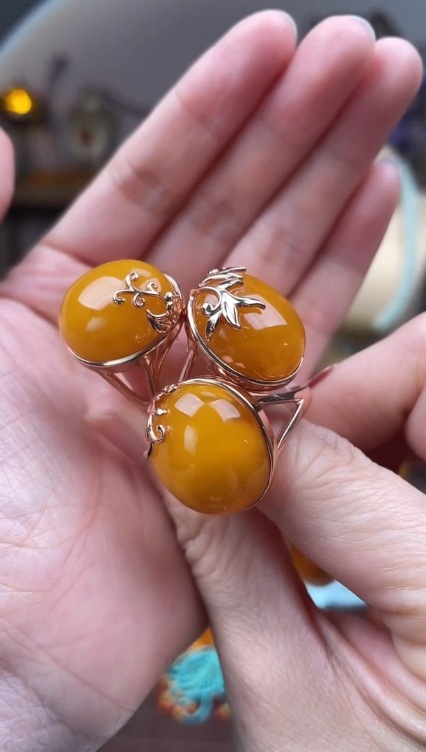 未镶嵌琥珀裸石首饰 假1赔4 （多样性发货1件