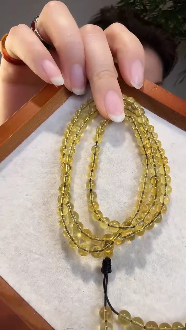 手链琥珀未镶嵌琥珀108，03