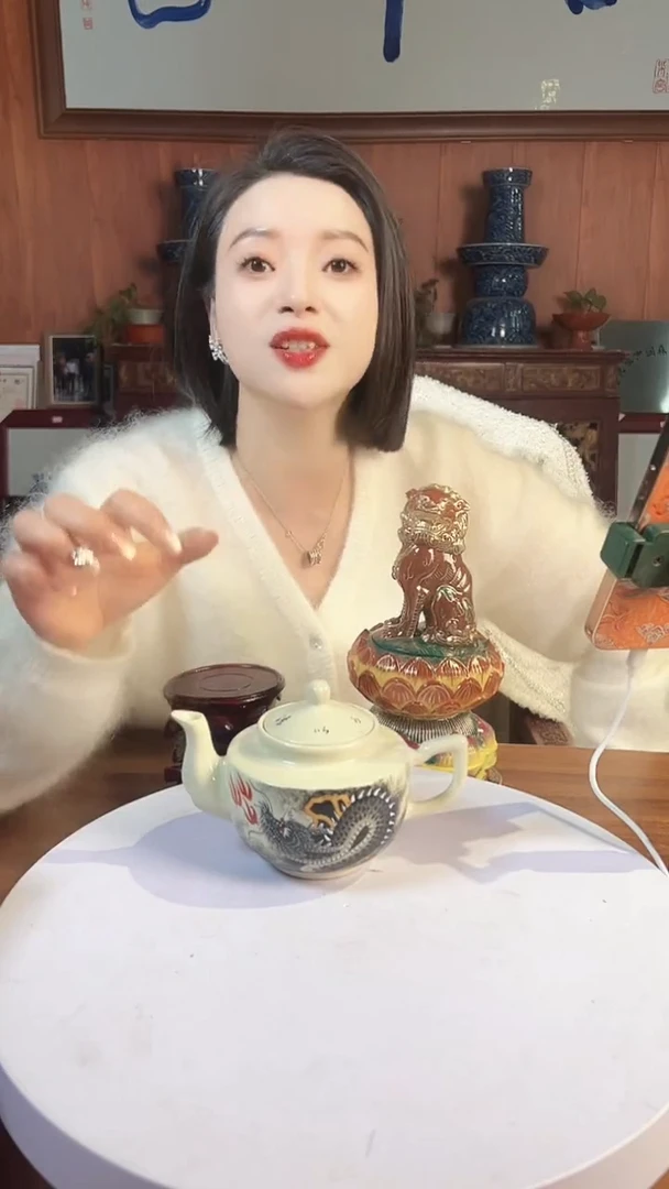 摆件陶景德镇陶瓷青花摆件22