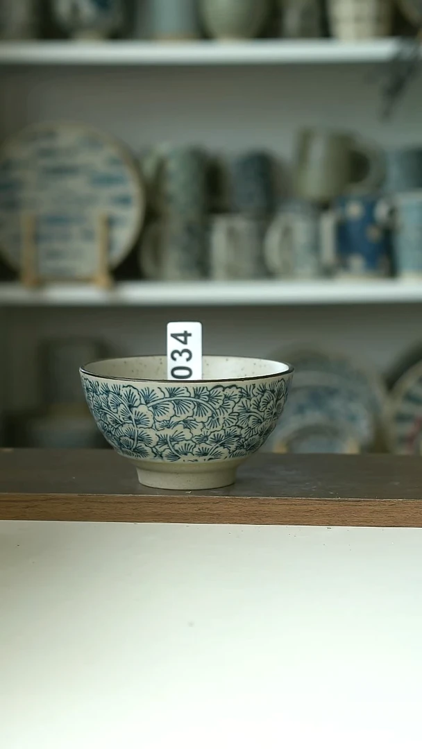 034瑕疵银杏米饭碗@4-2@