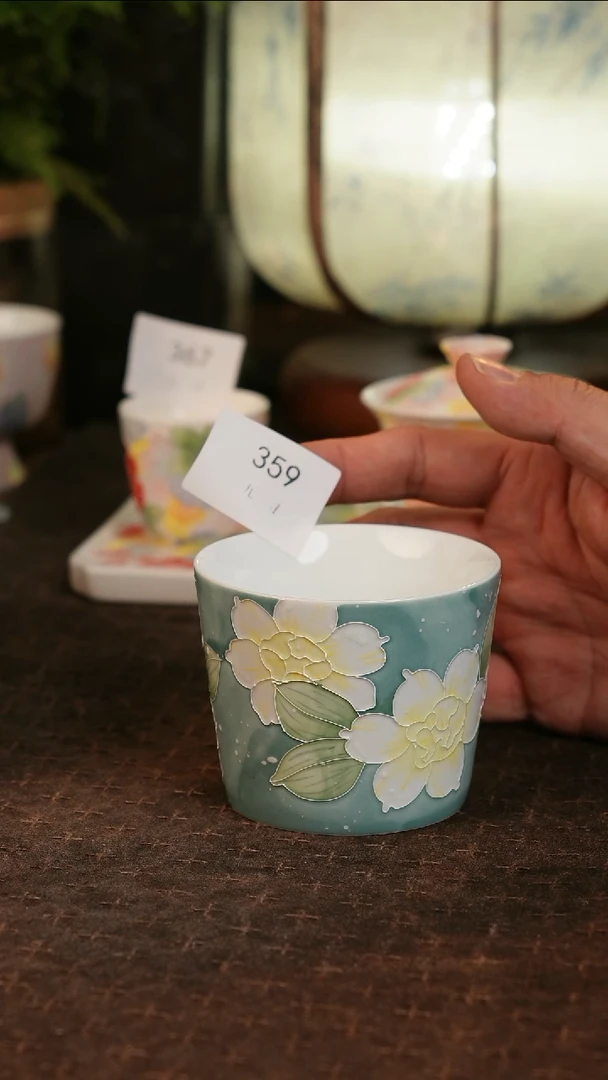 【闪购商品】359九寻景德镇手工手绘法华彩茶杯