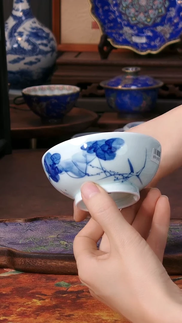 景德镇纯手手绘（有瑕无瑕默认有瑕）无礼盒