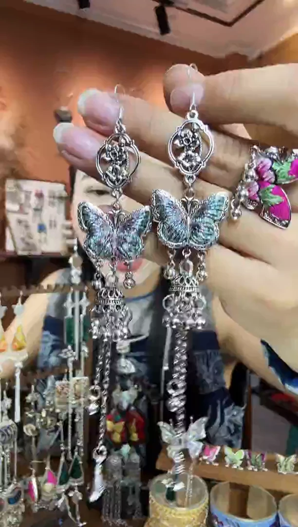 刺绣纯手工民族风耳环