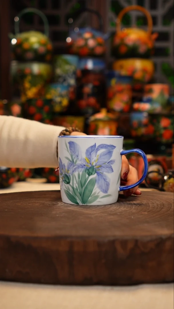 陶瓷油画釉下彩手绘微瑕