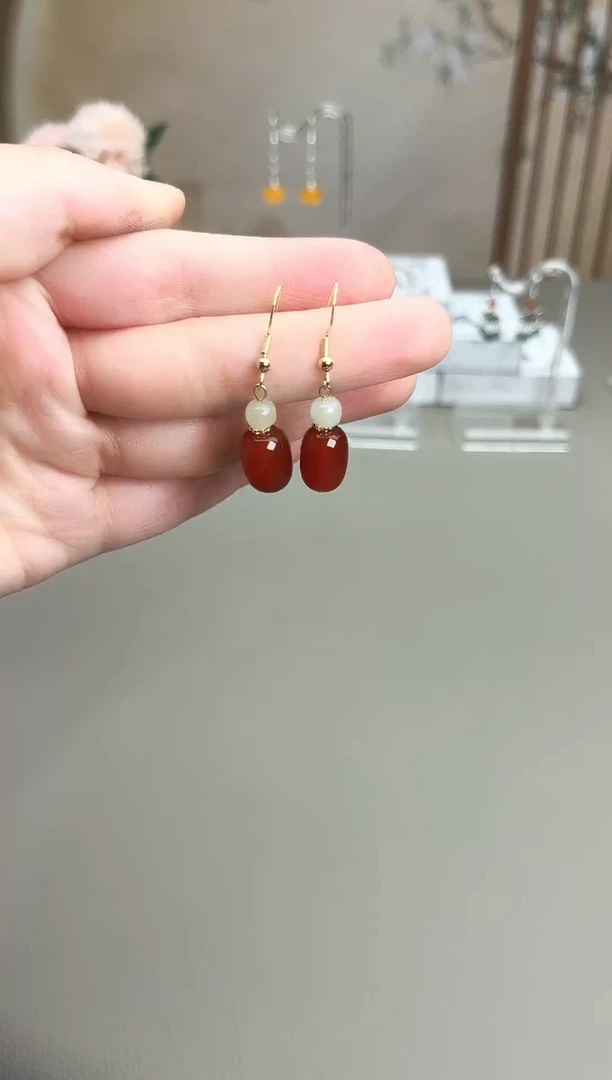 未镶嵌耳饰玛瑙/玉髓335