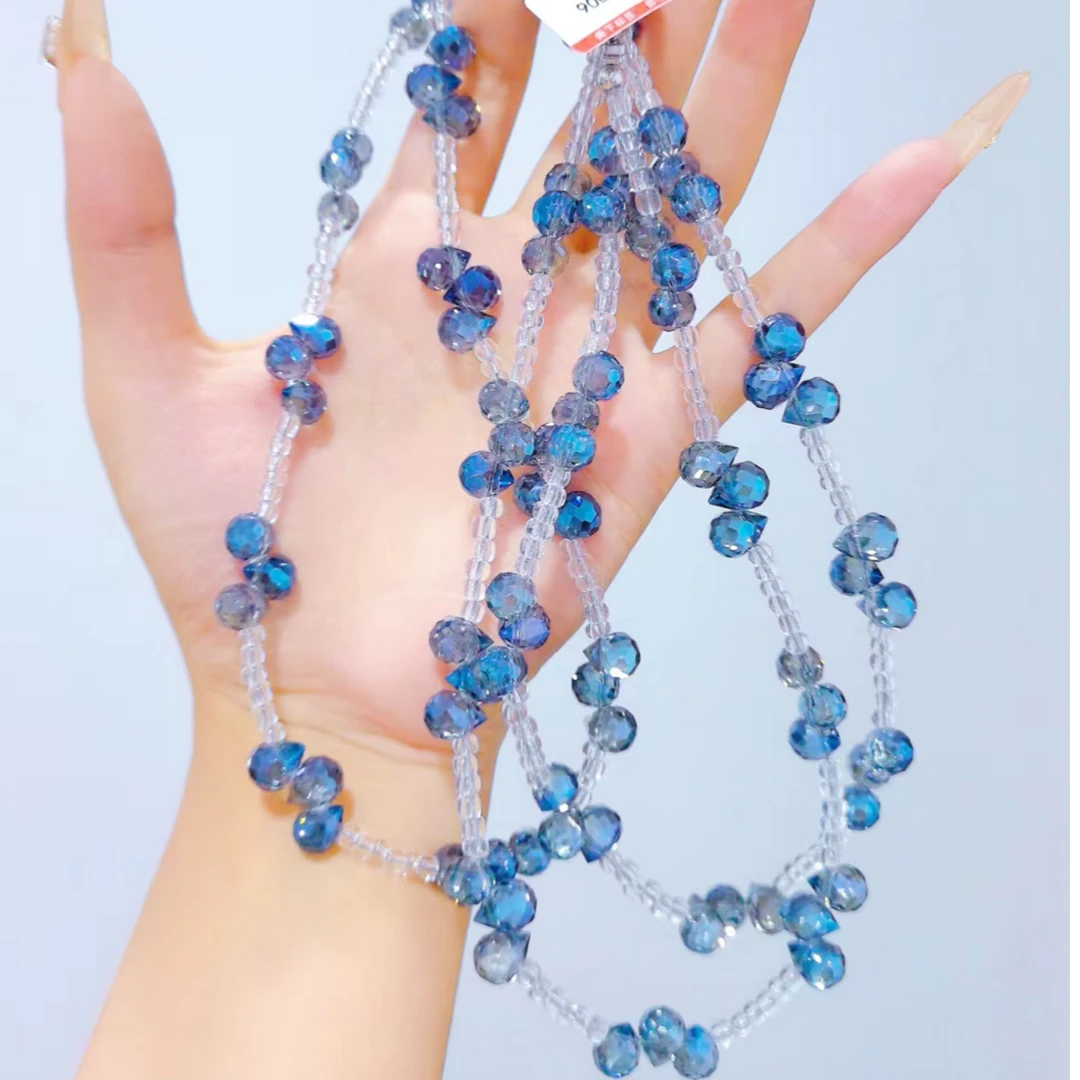 B005【长款蓝色海洋 】手机链斜挎创意女款防丢可爱个性手工