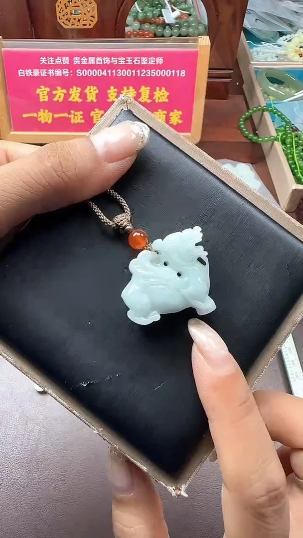 颈饰未镶嵌翡翠翡翠貔貅
