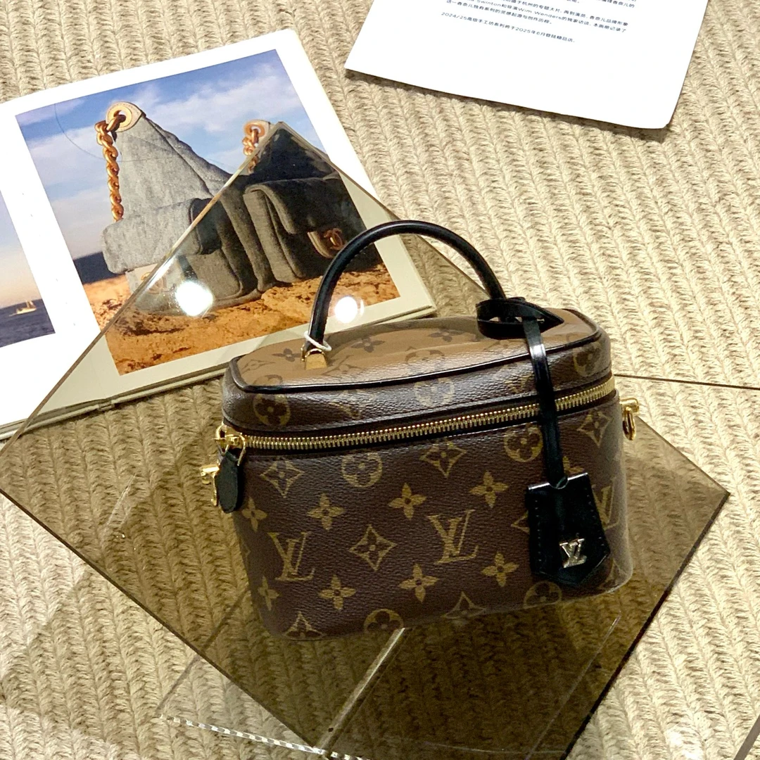 99新 LouisVuitton/路易威登 经典 拼色老花Vanity化妆盒 高级