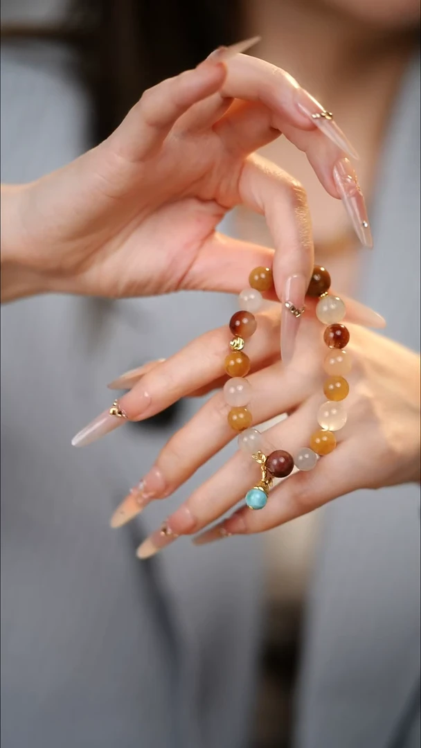 银S925镶嵌手串水晶K***k兔毛