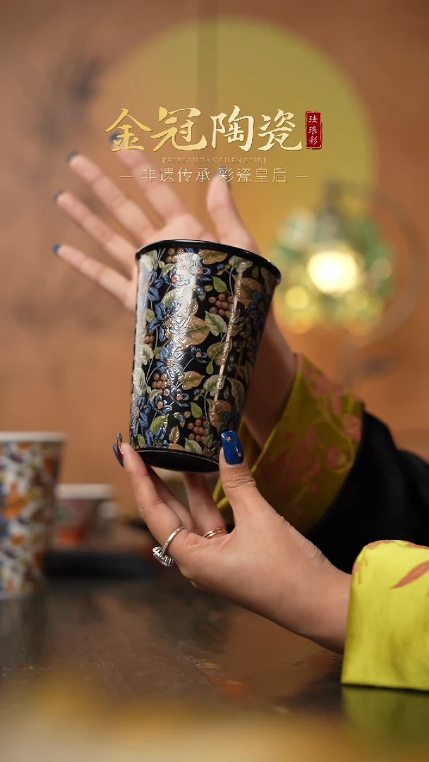 陶瓷月光蓝羽 ·【可乐杯】