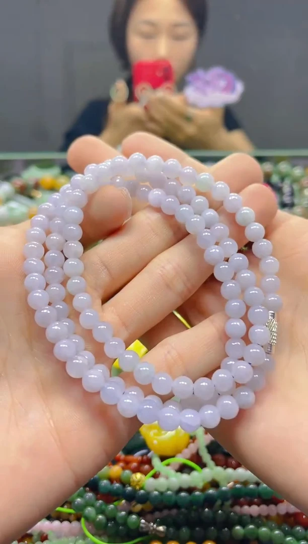 颈饰未镶嵌翡翠6MM/L/翡翠A货，一件也是批发价