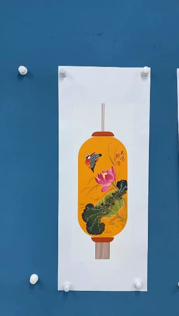 【闪购商品】国画2.17-王夫怀-四尺四开灯笼花鸟24