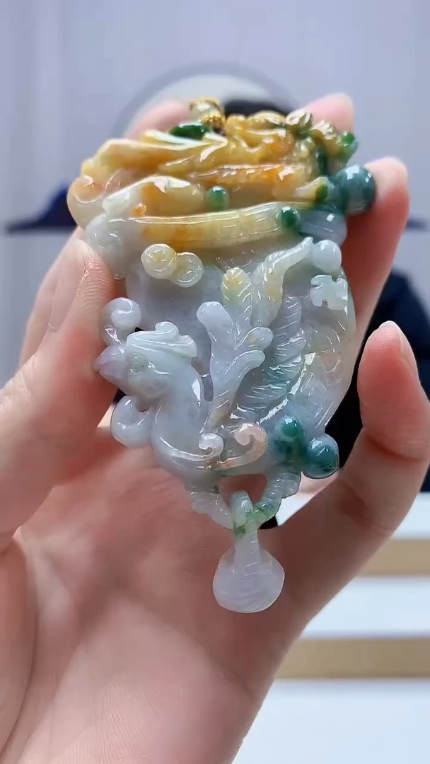 未镶嵌定制翡翠5060zm-毛货挂件62