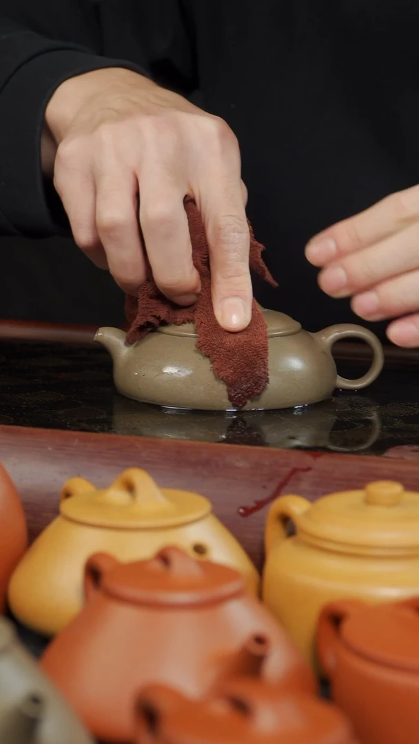 茶壶紫砂半手工无尘青段