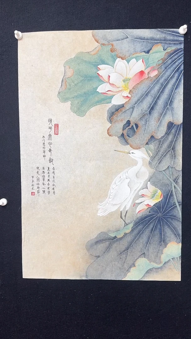 【闪购商品】国画工笔成年白鹭