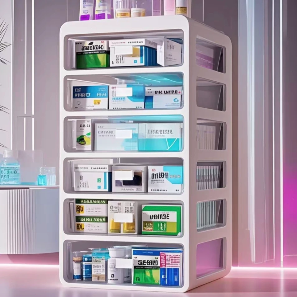 药柜药箱家庭装多层药物收纳盒家用大容量药品收纳柜置物架储物柜