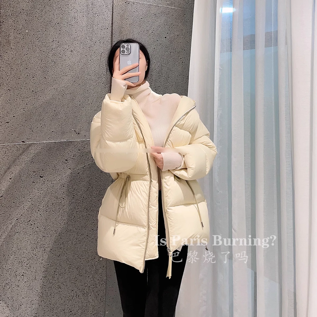 M2790 特！版衣 白鹅绒保暖羽绒服连帽收腰百搭面包服 款号LL282