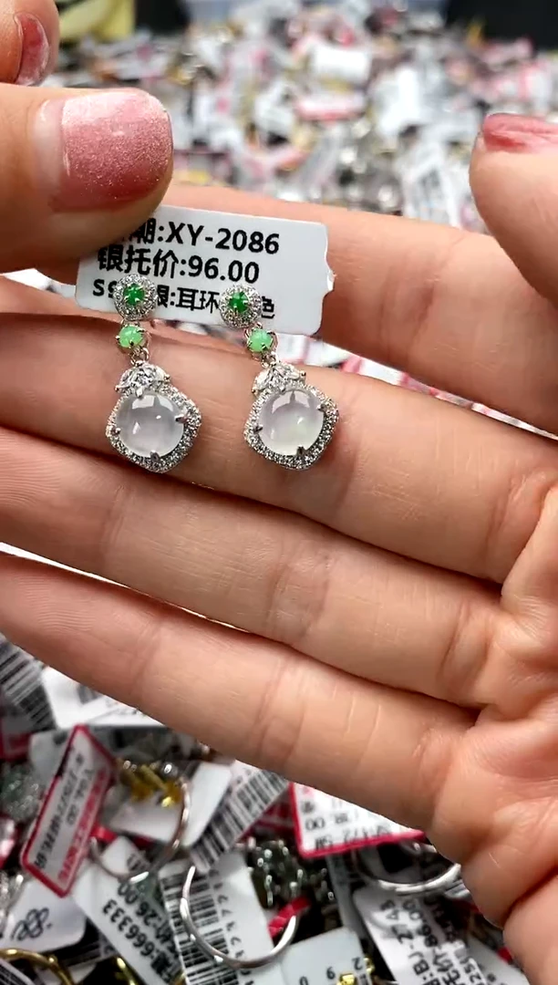 【闪购商品】翡翠戒指银S925镶嵌7777777   1