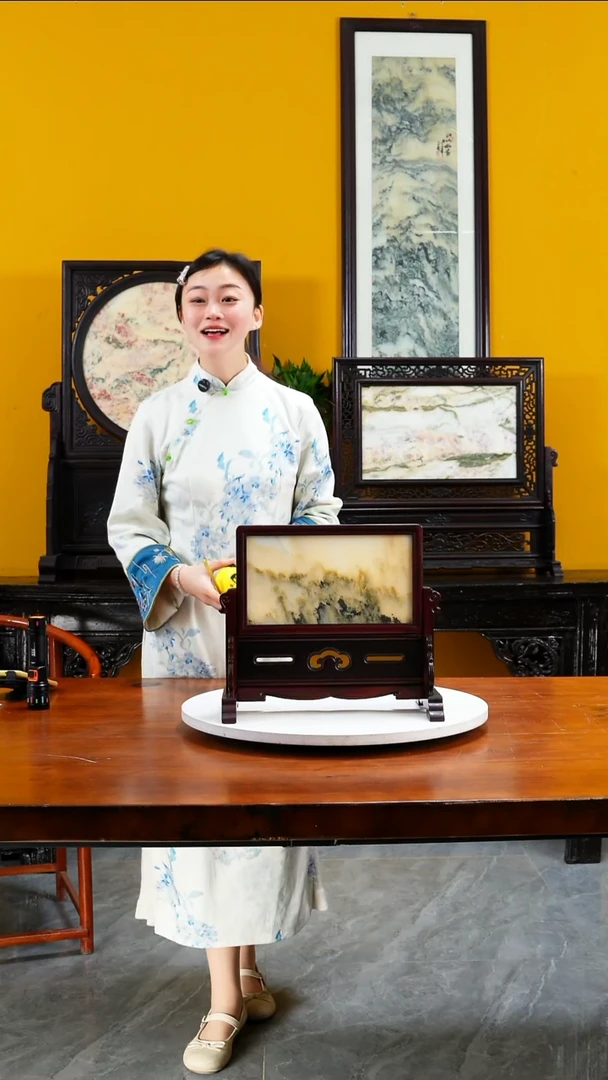 石材天然大理石画摆件